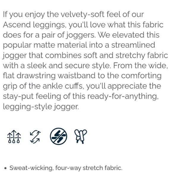 Zyia Black Ascend Joggers size Medium - Picture 7 of 8